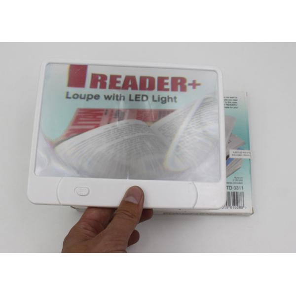 Panel LED Book Reading Lamp With 3X Magnifier / Full Page Magnifier Light