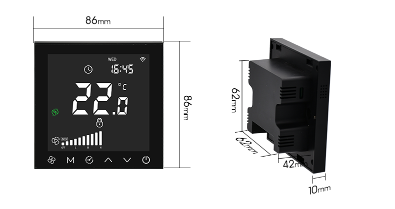Smart Fresh Air Ventilation Controller With LCD Display HVAC System Controller