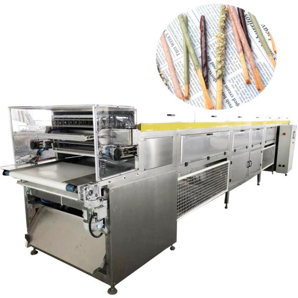 Automatic Finger Biscuit Chocolate Coating Machine For Stick Biscuit Making