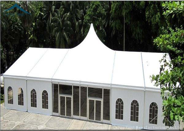 Customized Size White PVC Tent Fabric Mixed  Marquee Party Tents For Outdoor Commercial Activity