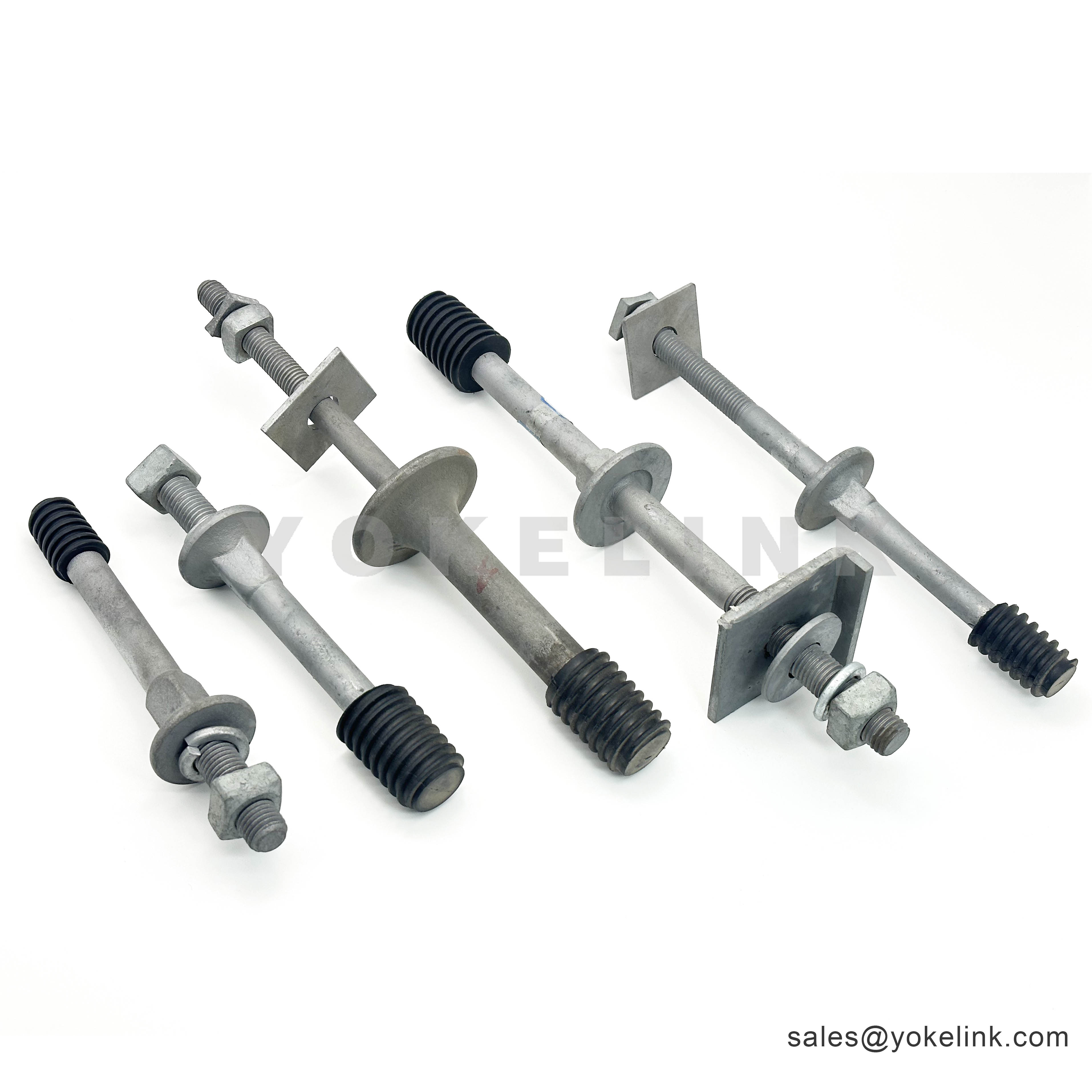 Wide Base Crossarm Pin HDG | Nylon Thread Insulator Stud | ASTM A153 Crossarm Pin