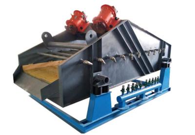 Equipamento de triagem por umidade de tipo retangular equipado com bicos de limpeza