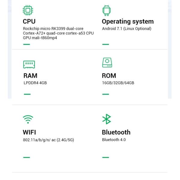 Коробка RJ45 медиа-проигрывателя RAM RK3288 Signage 8GB цифров
