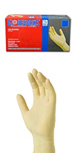 Latex Gloves Powder Free / Disposable Food Prep Cooking Gloves / Kitchen Food Service Cleaning Gloves, bagease, bagplast