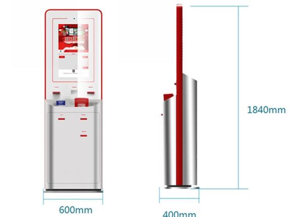 Hotel Desktop Self Check In Machine with Key Card Dispenser and Bluetooth Connectivity