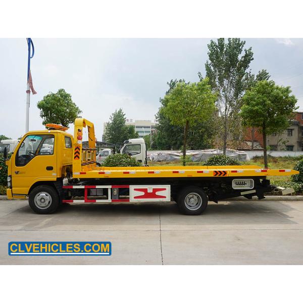 Winch 600P ISUZU Tow Truck All Terrain 130hp 4 ton Flatbed Tow Trucks