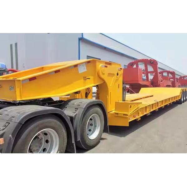 High Tensile Steel 3 Axles 80 Ton Detachable Gooseneck Lowboy Trailer