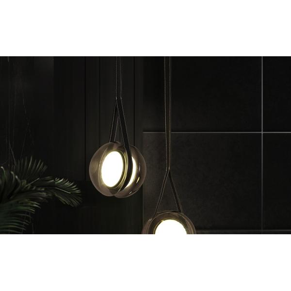 Nordic Modern Pendant Lights Glass Leather Belt Yo-yo Hanging Lamp(WH-GP-168)