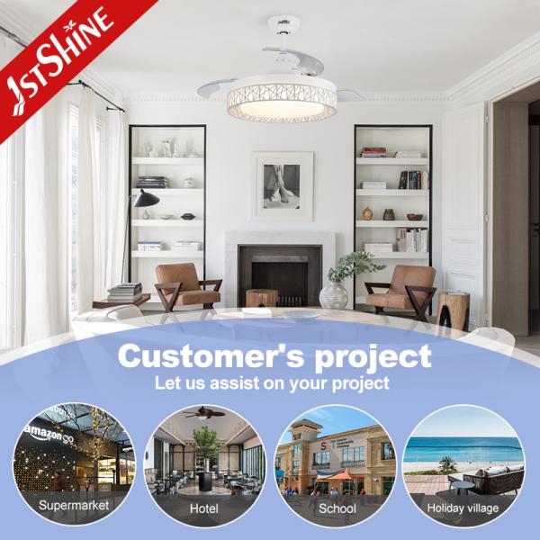 110-240V/50Hz-60Hz Input Voltage LED Ceiling Fan Light with Chandelier Modern Design