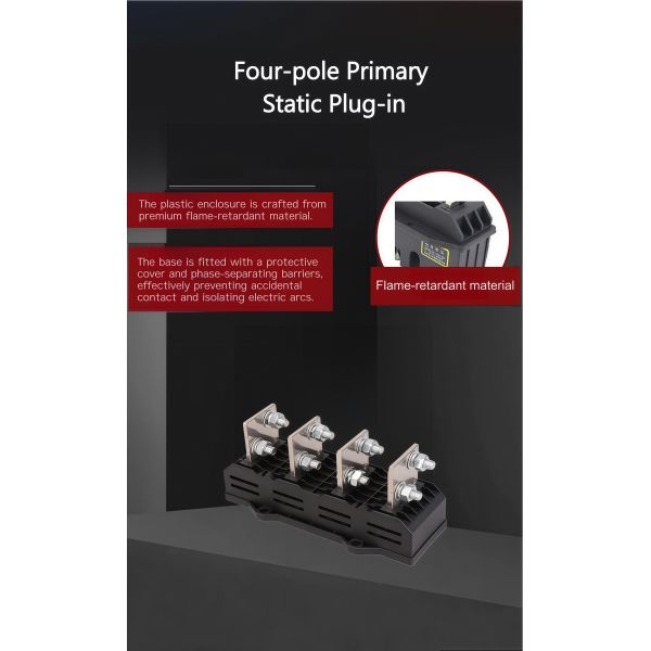 MOLDVOLT 4-Pole Primary Static Plug-In Connector - Low-Voltage Switch Cabinet Main Circuit Core Connection Accessory