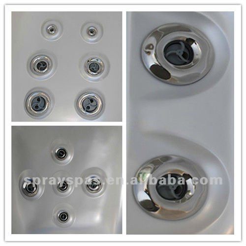 Customizd deluxe acrylic duoLove seat whirlpool massage outdoor acrylic hot spa tub