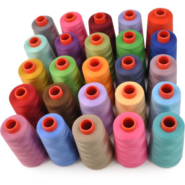 Cores 100% Poliéster Fios de costura Artesanato e noções Tecido Fios de costura
