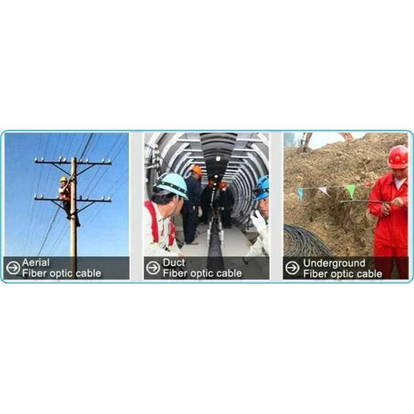 6 Core Outdoor Fiber Optic Cable Single Mode For Direct Buried with PE outer sheath