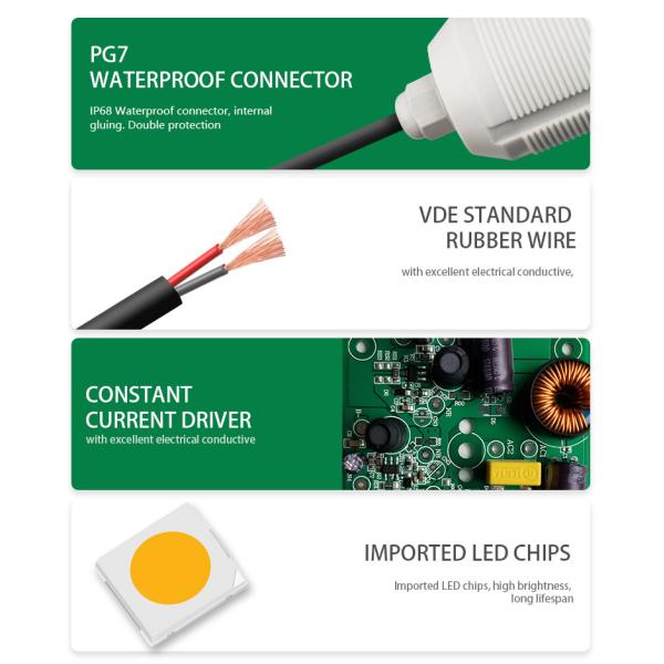 Свет VED AC/DC 12V 3W пластиковое IP68 бассейна СИД держателя FCC поверхностный