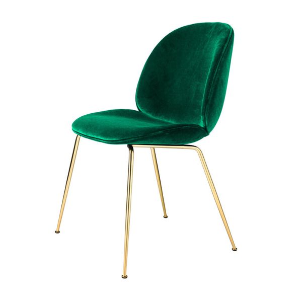 Modern Velvet Dining Chair with Gold Metal Legs for Restaurant Cafe Hotel Luxury Seating Furniture Commercial Wholesale
