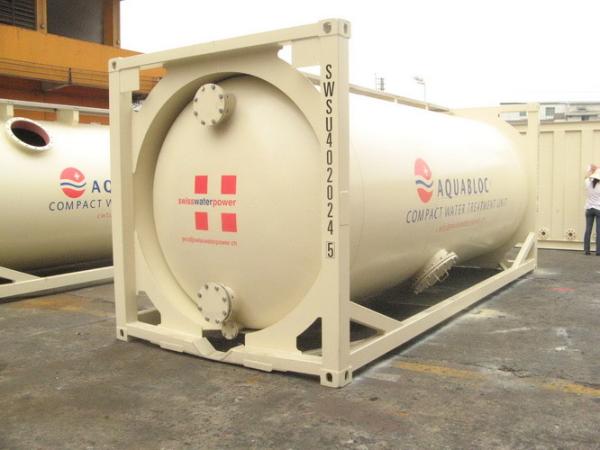 20ft Water Treatment Sewage Container With Flanges CSC Certificated Transportation