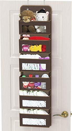 2 Pack Wall Hanging Bag Organizer Basket with Pockets for Bathroom Bedroom Kitchen Dorm Room Essentials Rv Storage and O