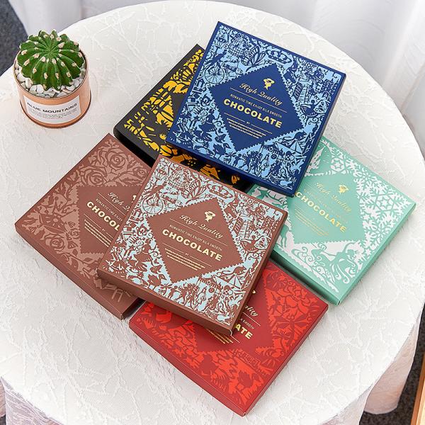Logotipo personalizado 9 barras Caixas de presente de alimentos para chocolate doces melhor embalagem de papel
