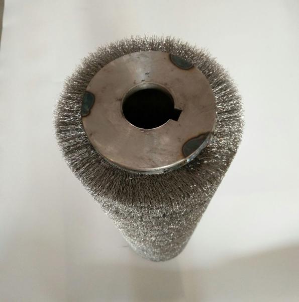 Pincel de rolos de arame de aço inoxidável para polir placa Wpc
