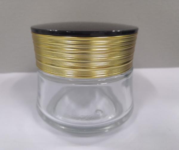 100g Glass Cream Bottle Cosmetic Jar Skin Care Packaging Plastic Screw Cap OEM