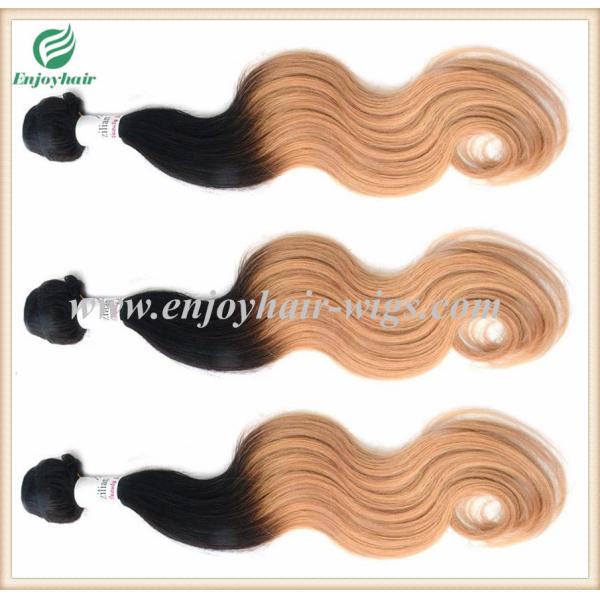 Peruvian 5A virgin remy hair weave ,ombre natural color/27# Body wave 10''-26''length