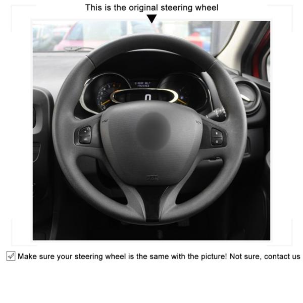 MEWANT For Renault Clio 4 Captur Samsung QM3 Custom Design Suede Steering Wheel Cover Car Accessories For Winter Wholesale