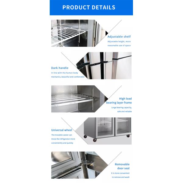 Gold Series Double Door Refrigerator Glass Door