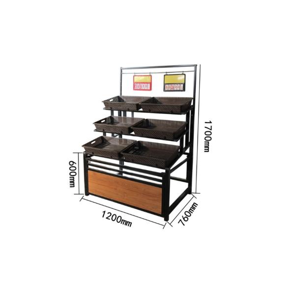 Layered Grocery Rack for Displaying Fruits and Vegetables in High Grade Cold-rolled Sheet