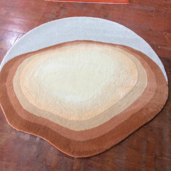 Handmade Cut Pile Acrylic Wool Silk Viscose Round Bedroom Carpet for Christmas Decor