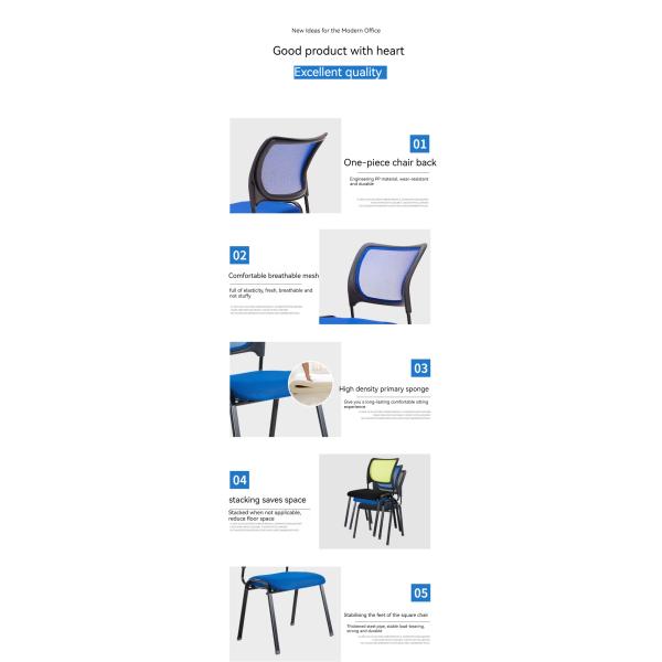 Breathable Comfortable Reception Chair for Office Staff Training and Conferences