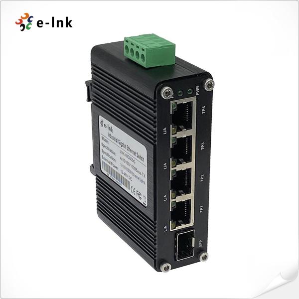 Порт переключателя 5 локальных сетей держателя Din гигабита ELink промышленный автономный