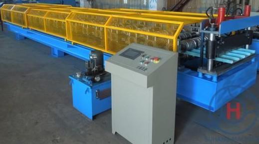 0.25 - 0.6mm Roof Tile / Roof Panel RollFormer Machine With Hydraulic Cutting 4Kw