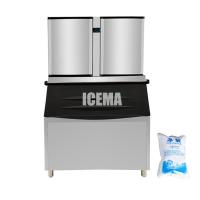 Emerson Compressor ICEMA Máquina automática de fazer cubos de gelo de 1 tonelada para produção de gelo