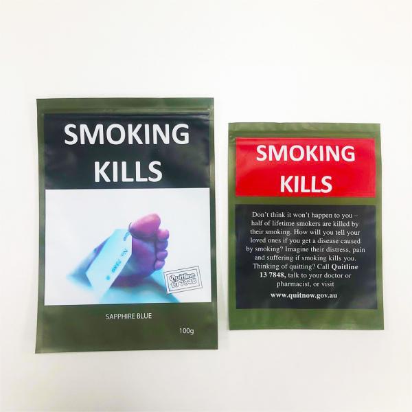 Customized Tobacco Packaging Pouch 25g 50g Smoking Leaf Packaet with Zipper Seal