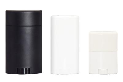 Do polipropileno cosmético da garrafa da bomba do tampão vara de desodorizante oval superior lisa 15g