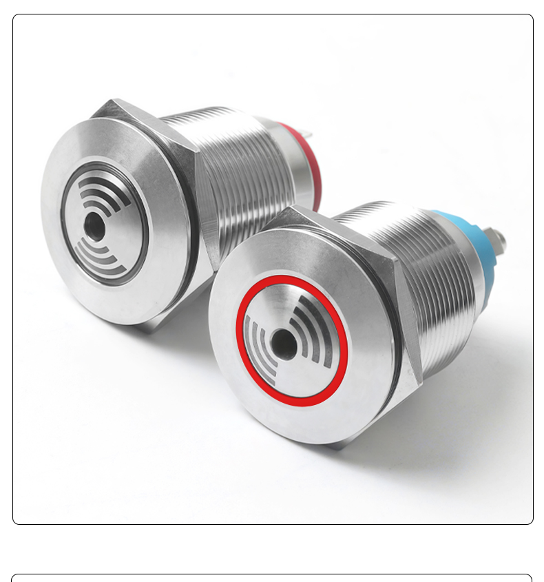 16/19/22mm Metal Buzzer Sound Flash Alarm Stainless Steel 12v-24v High Decibel Interrupt