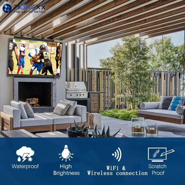 43-55 Inch 2k 4K Crystal LED Smart Lcd Tv Waterproof IP55 Outdoor Television