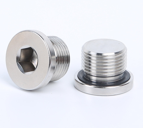 304 Stainless Steel Hex Oil Drain Plug With Wide Range Laryngeal plug