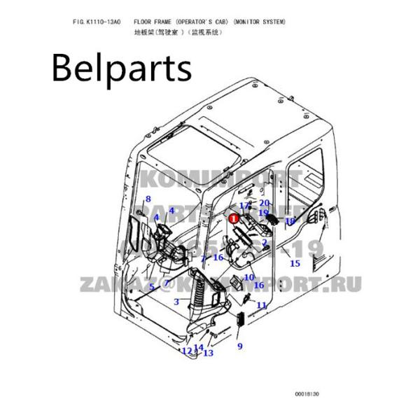 Части ПК200-7 ПК228УС-3 7835-16-5002 7835-12-3007 экскаватора монитора ОЭМ запасные