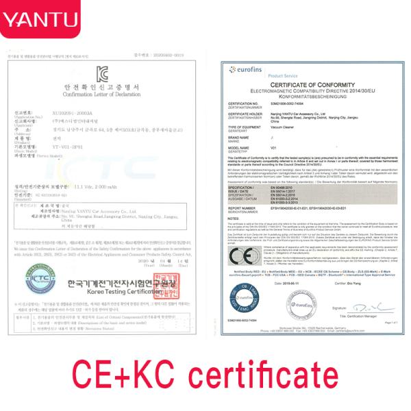 12V Handheld Wet and Dry Vacuum Cleaner YANTU V01S Cordless with 5500PA Suction Power