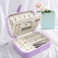 Portable Square Mini Jewelry Travel Case Rings Earrings Necklace Wedding Party Gift Box