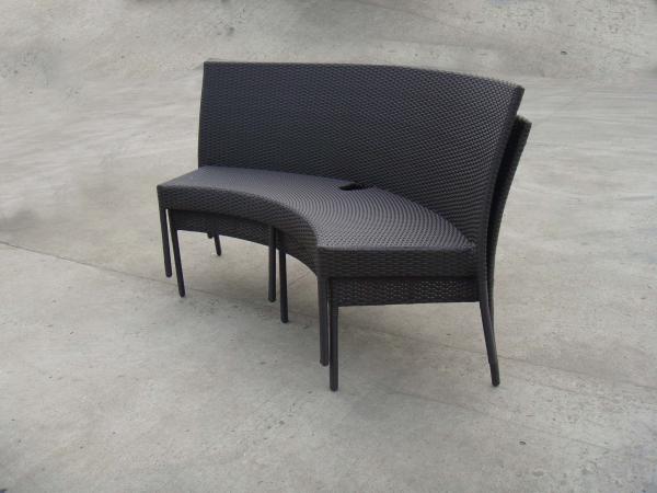 Rattan Garden Dining Sets With Bench , Patio Table And Chairs Set