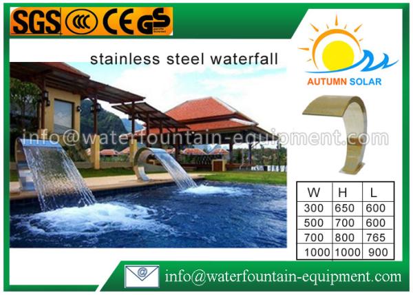 Corrosion Resistant Water Curtain Fountain , Stainless Steel Waterfall Blade 304