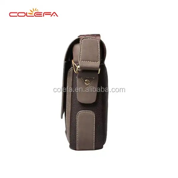 Custom Oxford Vintage Leather Crossbody Bag Shoulder Messenger Bag For Men