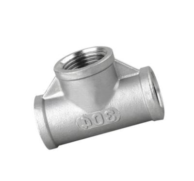 Female Internal Thread Tee Pipe Fittings Stainless Steel DN6-DN100 Valve Pipe