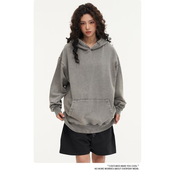 450G Men's Hoodies with Custom Logo Batik Design and Silk Print on Cotton Fabric