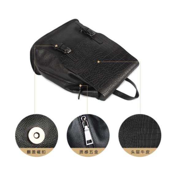 New College Wind Double Womens Fashion Rucksack Female Student Embossed Clamshell