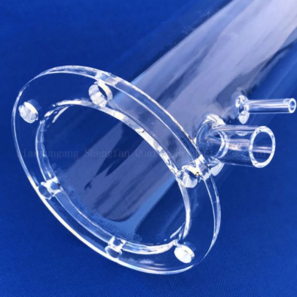 Custom Heat Resistant Large Diameter Fused Silica Quartz Furnace Tube with High Purity SiO2>99.99%