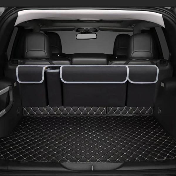 Premier SUV Truck 4 Pockets 2 Mesh Pouches Car Trunk Hanging Back Seat Storage Bag Organizer