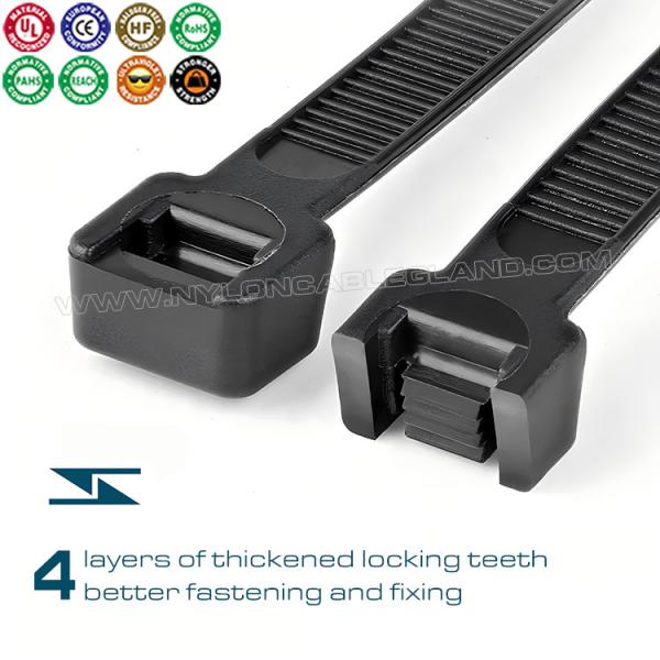 Bridas sujetacables 200mm x3,6 amarracable, cintillo cincho precinto nylon ajustable Ø3~50mm (18kg/40lb) para exteriores